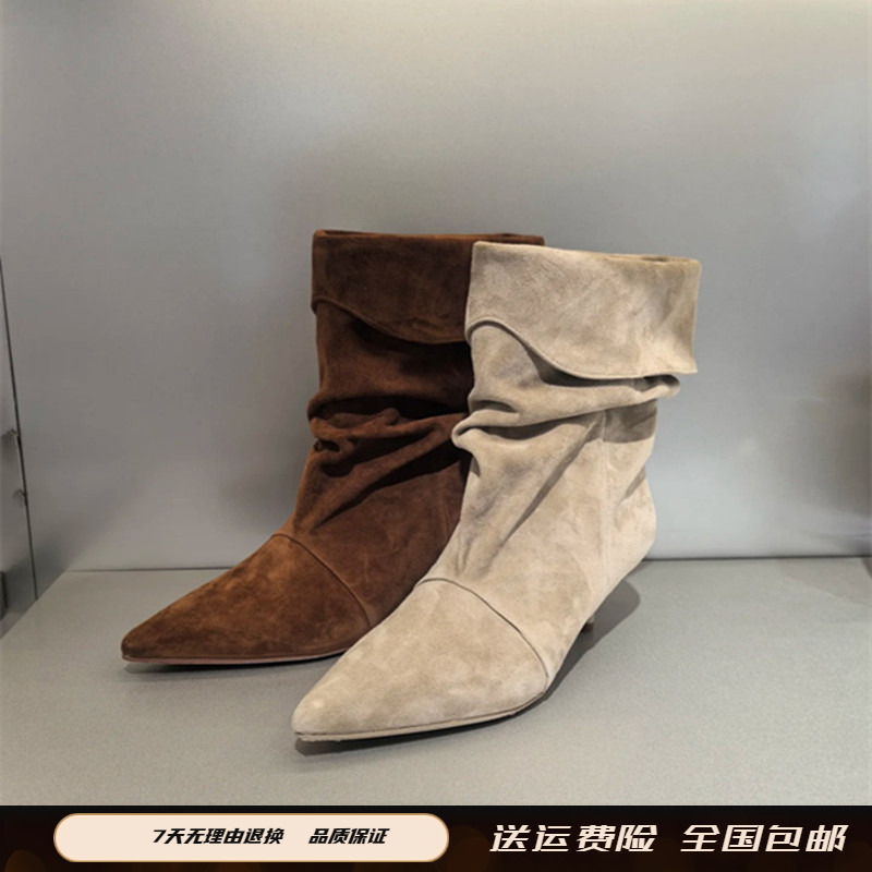 商场同款2025秋新款巴黎之约复古长靴时装女靴两穿堆堆靴9S007DS5