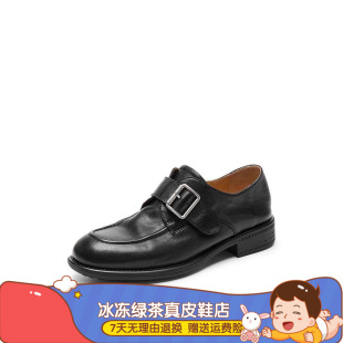 2025春季 女单鞋 新款 英伦风乐福鞋 61913 水洗牛皮牛津鞋 商场同款