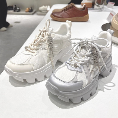 2026年春季新款星河蝴蝶老爹鞋小白鞋厚底运动休闲鞋女鞋ECE14AM6