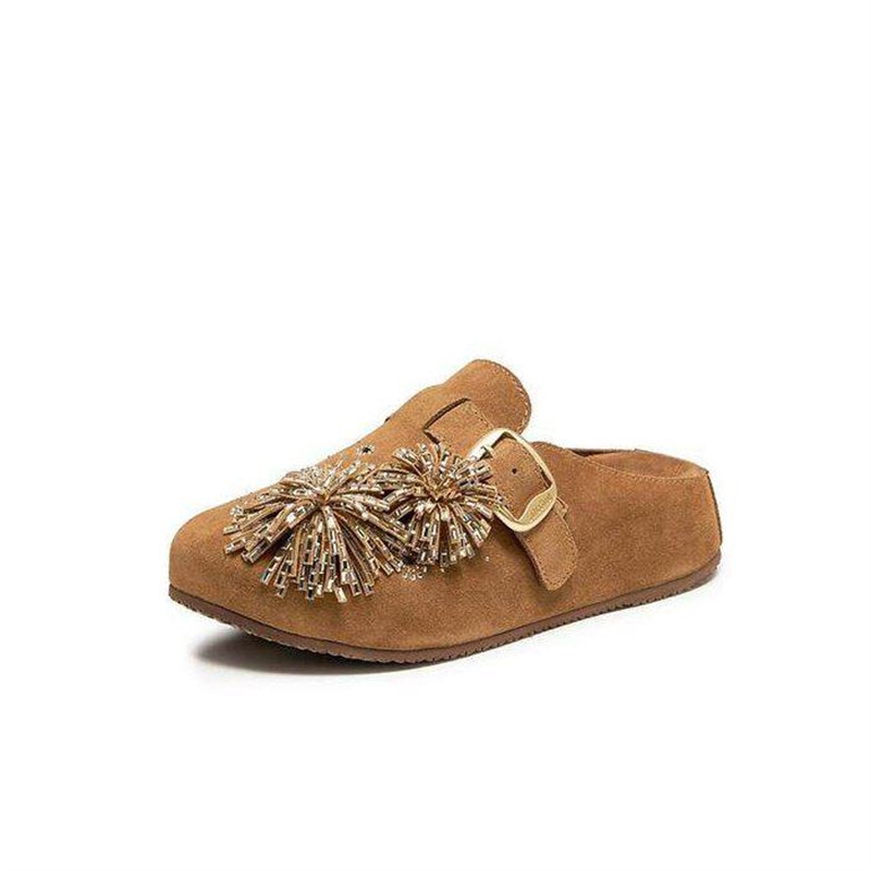 同款2026春季新款烟花假日复古勃肯鞋厚底休闲包头女拖鞋EG117AH6