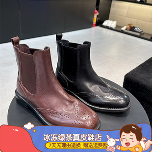 商场同款 海伦小姐覆古切尔西靴女短靴覆古女靴J8020DD5 2025新款