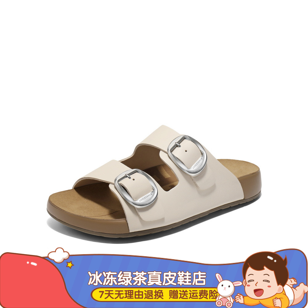 周雨彤同款2025年夏新款QQ吐司鞋勃肯拖鞋可外穿沙滩拖鞋D6B1DBT5