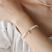 小红书同款 YOUR轻奢天然珍珠美国14k包金手链手串奶油复古法式
