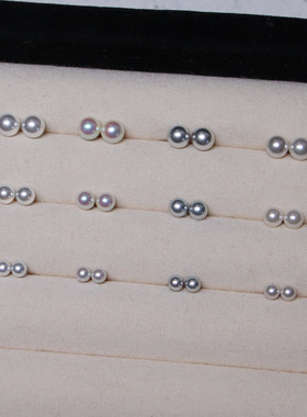 YOUR足银999耳钉养耳天女极光小尺寸珍珠耳钉人造澳白耐看耳饰