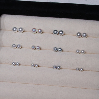 YOUR足银999耳钉养耳天女极光小尺寸珍珠耳钉人造澳白耐看耳饰