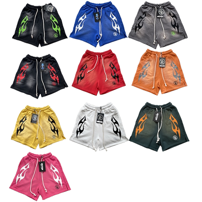 Hellstar Studios shorts ins同款欧美潮牌休闲运动男女洗水短裤