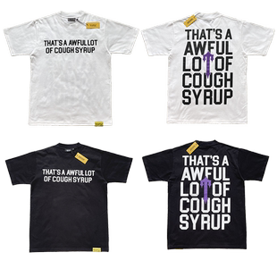 Awful Lot 休闲字母印花短袖 T恤 Syrup Cough That