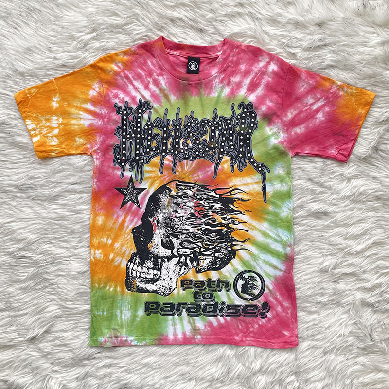 HELLSTAR STUDIOS ins同款骷髅头 扎染 男女款 短袖T恤