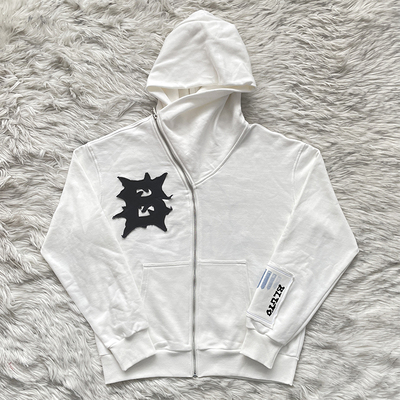 Billionaire BLACKOUT BILL NET Hoodie 刺绣拉链连帽卫衣