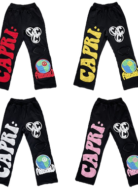 Hellstar Project Capri Flared pants 休闲喇叭拼接男女运动长裤