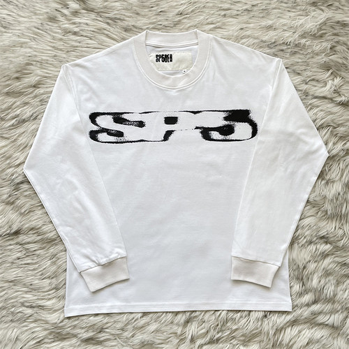 Sp5der worldwide 555555 Beluga Heather Grey休闲长袖T恤