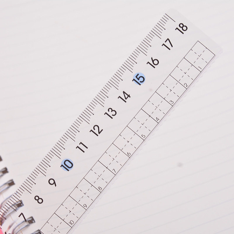 学生用预防近视直尺18cm带波浪线透明考试绘图手账划线刻度尺15cm