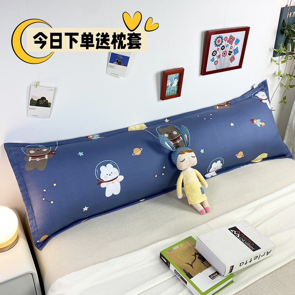 长款一体枕头送纯棉枕套双人长条枕芯情侣1.5m1.8床1.2米家用长枕