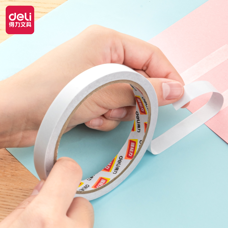 粘性强双面胶带得力学生办公