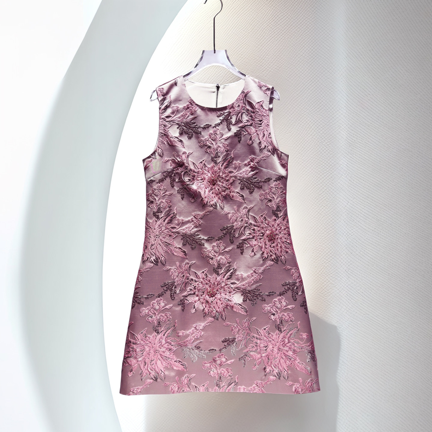 气质减龄粉色大码背心裙子女装日常修身圆领轻奢优雅风无袖连衣裙,女装/女士精品,连衣裙,淘宝优惠券,粉丝福利购,淘宝优惠卷