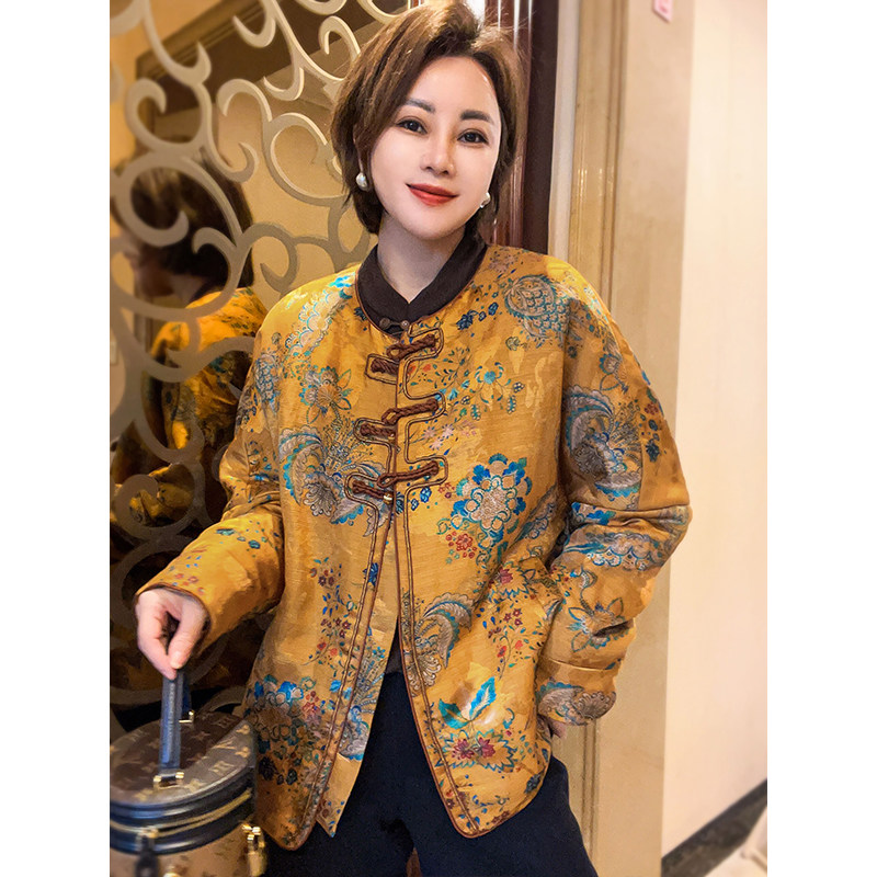 雨露麻羊毛内胆填充棉服新中式设计款时尚女2025年冬装新国风外套,女装/女士精品,棉衣/棉服,淘宝优惠券,粉丝福利购,淘宝优惠卷