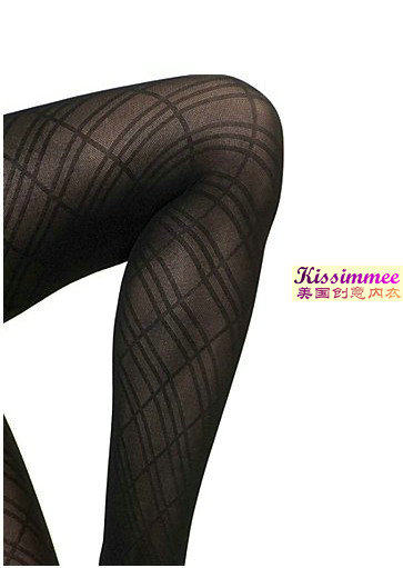 Kissimmee精选|美国Maidenform媚登峰格纹塑身防脱线丝袜袜子女