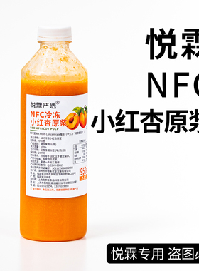 悦霖严选冷冻NFC小红杏原浆果蔬汁原料 茶饮奶茶咖啡专用原料950g