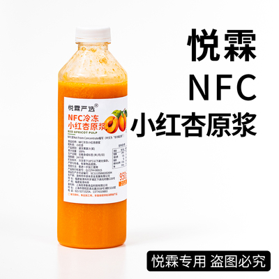 悦霖严选冷冻NFC小红杏原浆果蔬汁原料 茶饮奶茶原料950g
