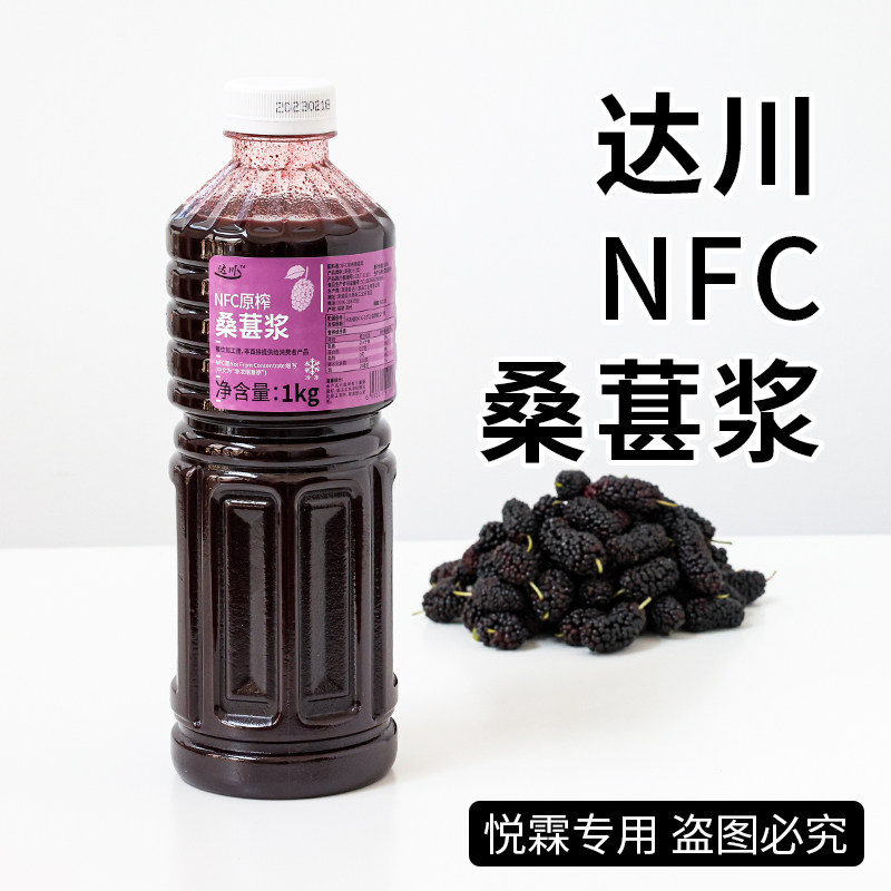 达川 冷冻NFC原榨桑葚原汁浆桑葚酪酪桑葚酸奶奶昔奶茶店专用原料