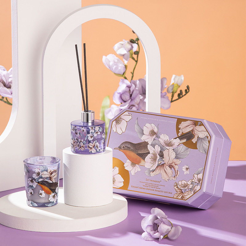 帕菲兰花园梦境香氛礼盒无火香薰蜡烛家用卧室散香器香薰石扩香石