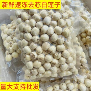 新鲜白莲子手工去皮去芯莲子广昌通芯白莲子大粒产地直发粉糯好煮