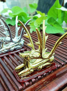 福鹿茶宠盖碗沥干架茶盘摆件沥干茶水不苦涩茶道六君子功夫茶具