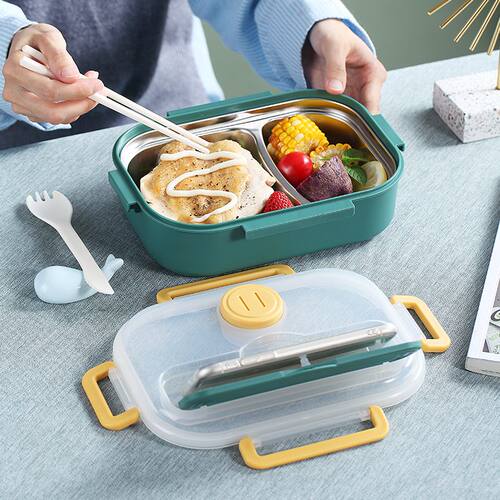 吱味大容量塑料饭盒不锈钢上班族