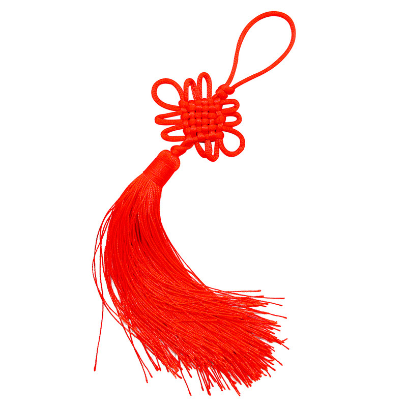 红色中国结流苏挂件 家居车内装饰物特色传统手工艺 做手工小配件