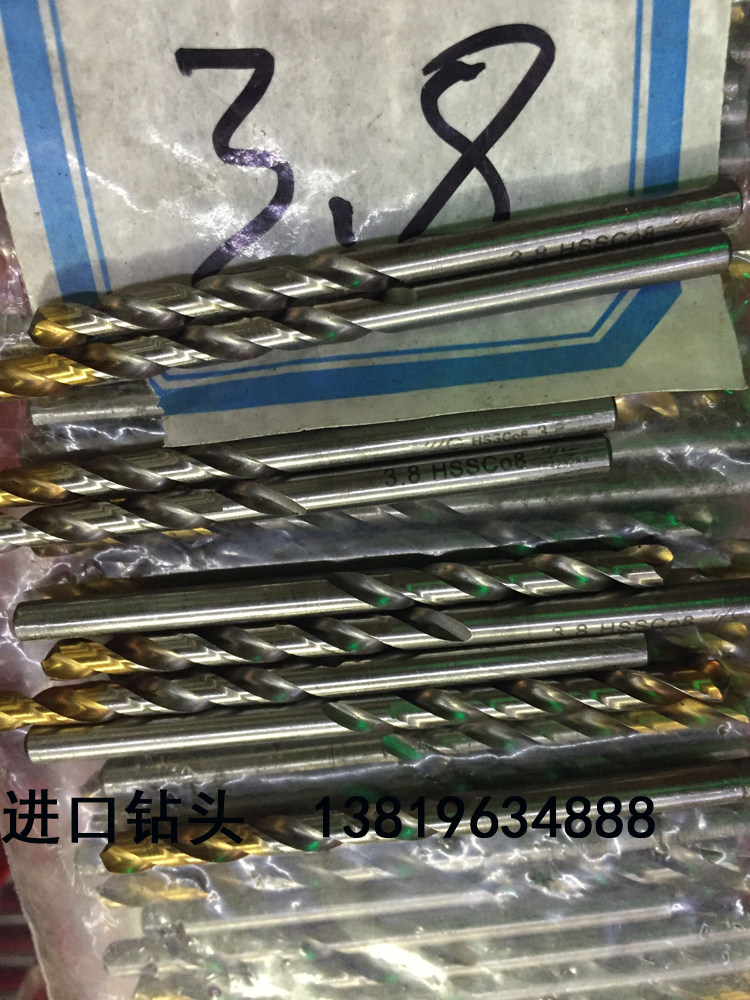 3.8进口二手旧钻头 直柄麻花钻 镀钛钻 高速钻