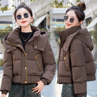 2025新款 洋气时髦加厚保暖小个子棉衣外套棉袄潮 羽绒棉服女超短款