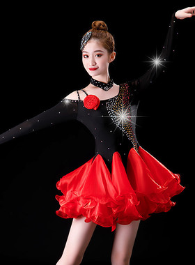 新款水兵舞三步踩演出服连衣裙交谊舞舞蹈女拉丁舞比赛表演服装