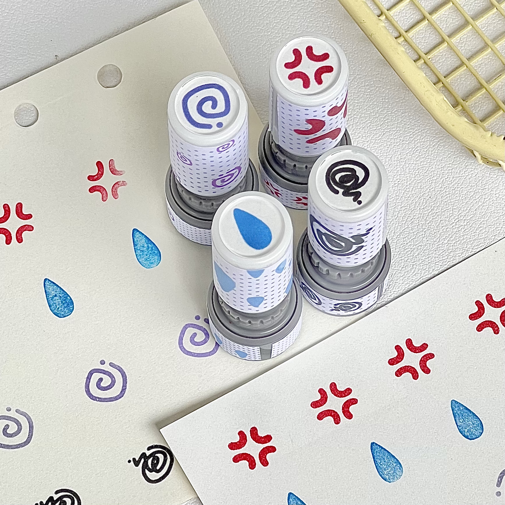 搞怪情绪迷你光敏印章创意有趣