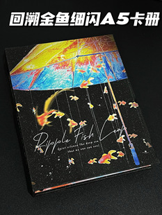 回溯金鱼A5金葱细闪卡册高颜值四宫格追星3寸小卡拍立得收纳相册