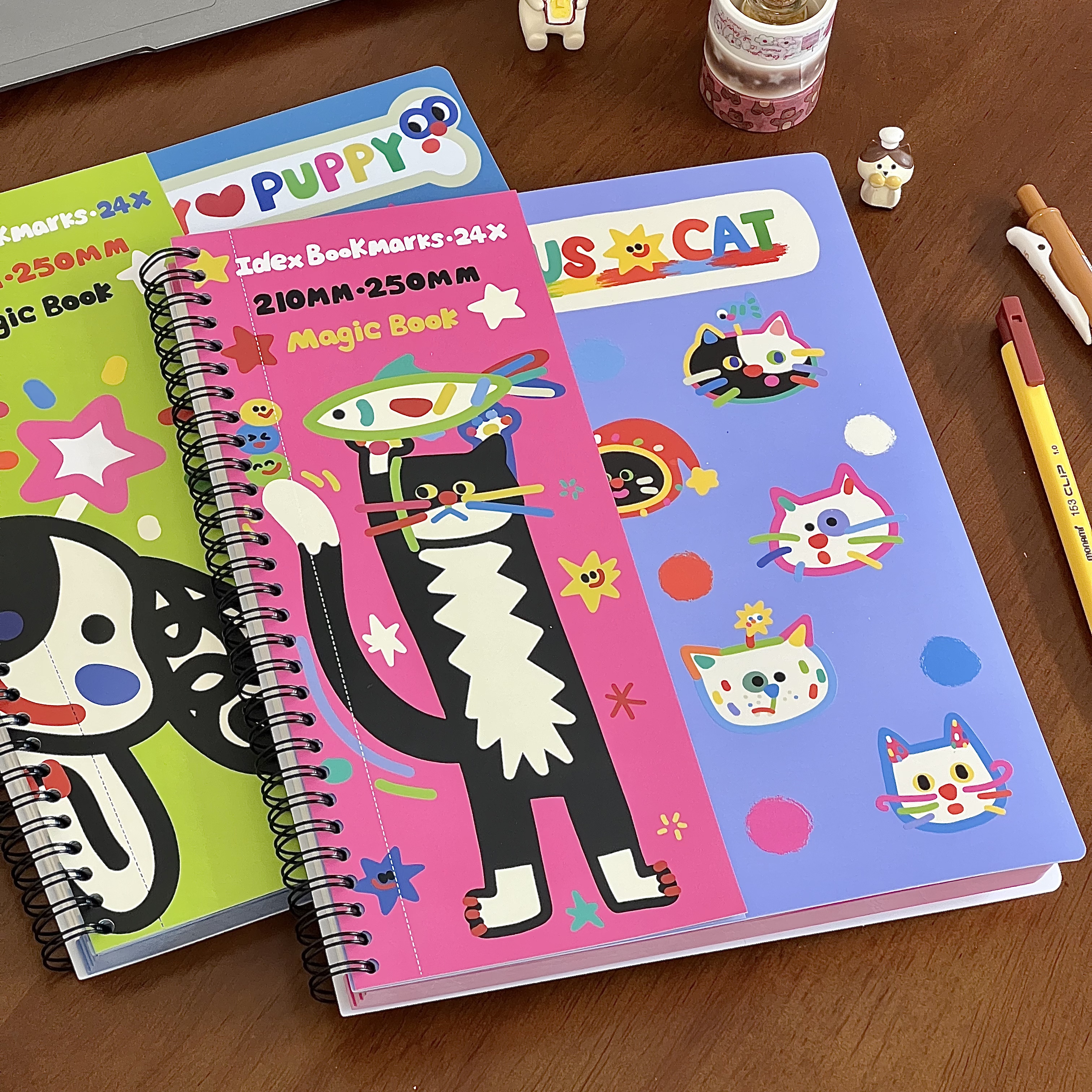 蜜柚联名美式复古涂鸦线圈笔记本