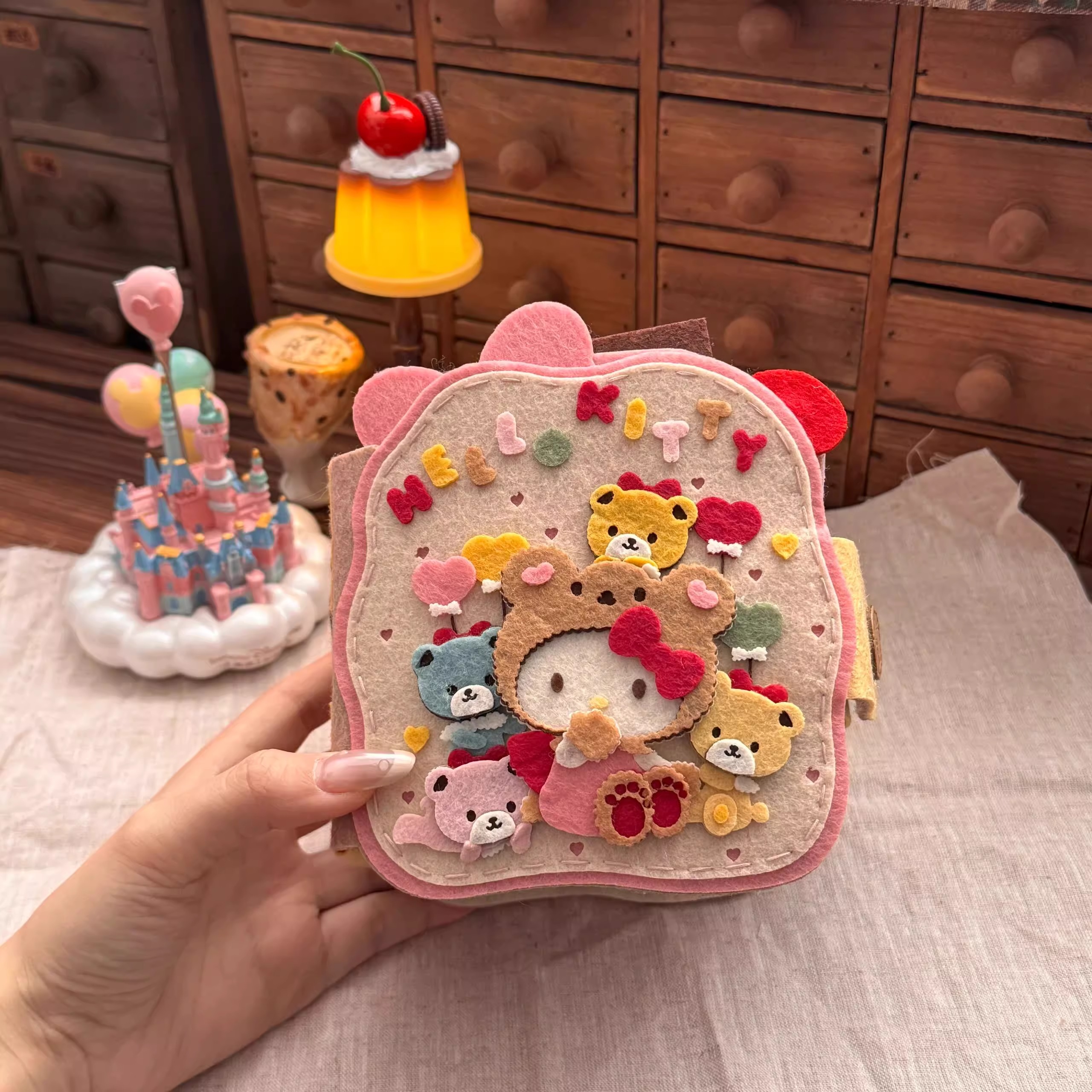 Hellokitty不织布手工相册照片