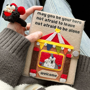 小红书同款马戏团不织布卡册拍立得相册三寸照片收纳册收藏手账本