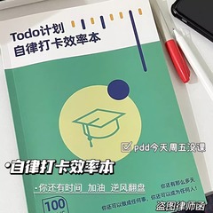 小红书同款todo计划打卡效率本自律笔记本时间管理学习记事本考研