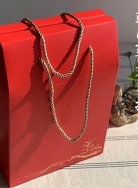 秋茶500g散茶叶包装盒小青柑普洱滇红茶空白 红色白茶散茶手提盒