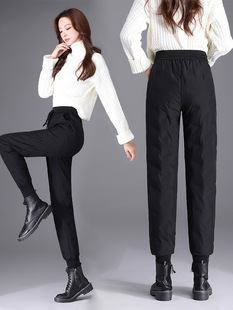 2025新款羽绒裤女白鸭绒加厚外穿时尚棉裤宽松打底裤保暖防风裤子