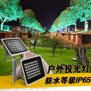 LED投光灯强光聚光插地射灯球场广场广告牌楼体墙体亮化户外防水
