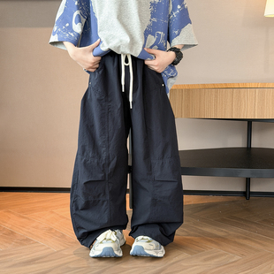 男童裤子2026春季新款中大童宽松长裤速干弯刀裤休闲儿童工装裤潮