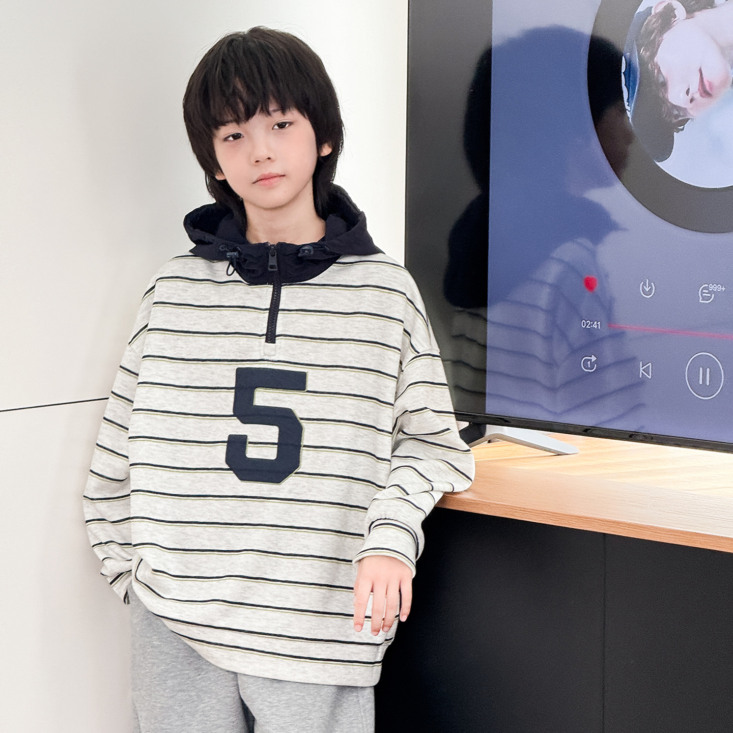 男童卫衣2025秋季新款儿童条纹