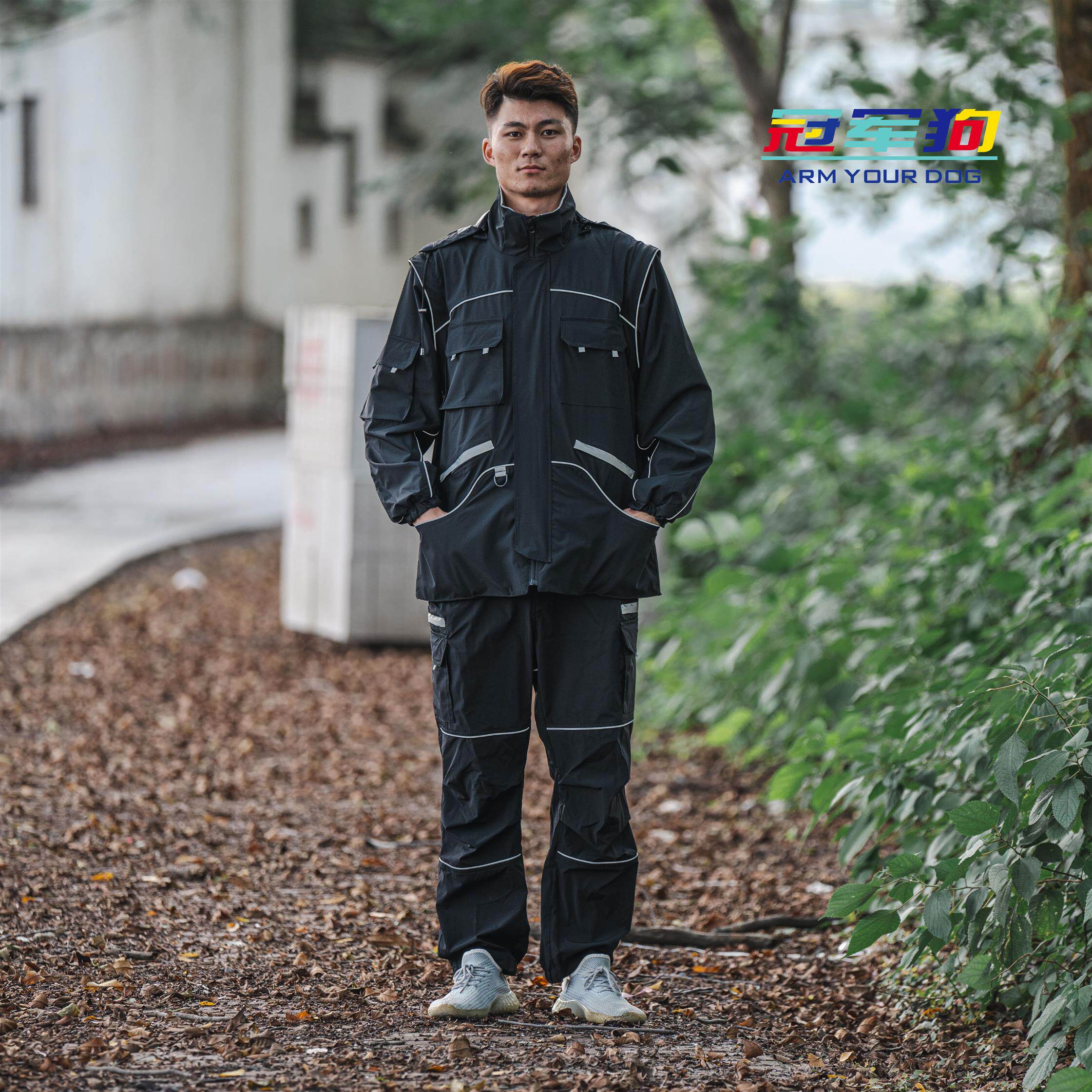 训练服套装长袖多功能训犬师防抓服训犬用品马甲助训服训练套装