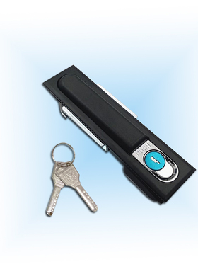 柜门锁MS818控制电器柜黑色锁490机箱电气箱电表电器箱平面锁转舌