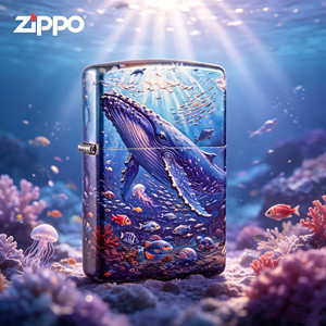 【七夕节礼物】Zippo打火机鲸落洄游生生不息防风煤油送男友礼物