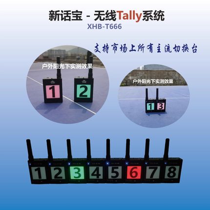 新话宝新款无线通话Tally系统BMD一体机Vmix洋铭罗兰切换台指示灯