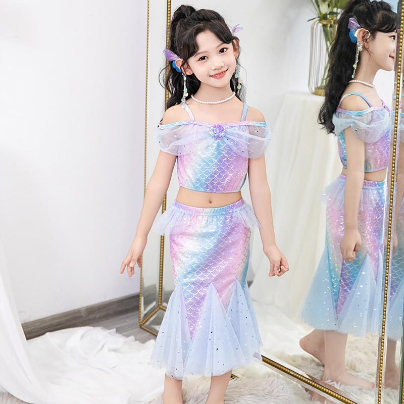 女童夏六一爱丽儿鱼尾裙