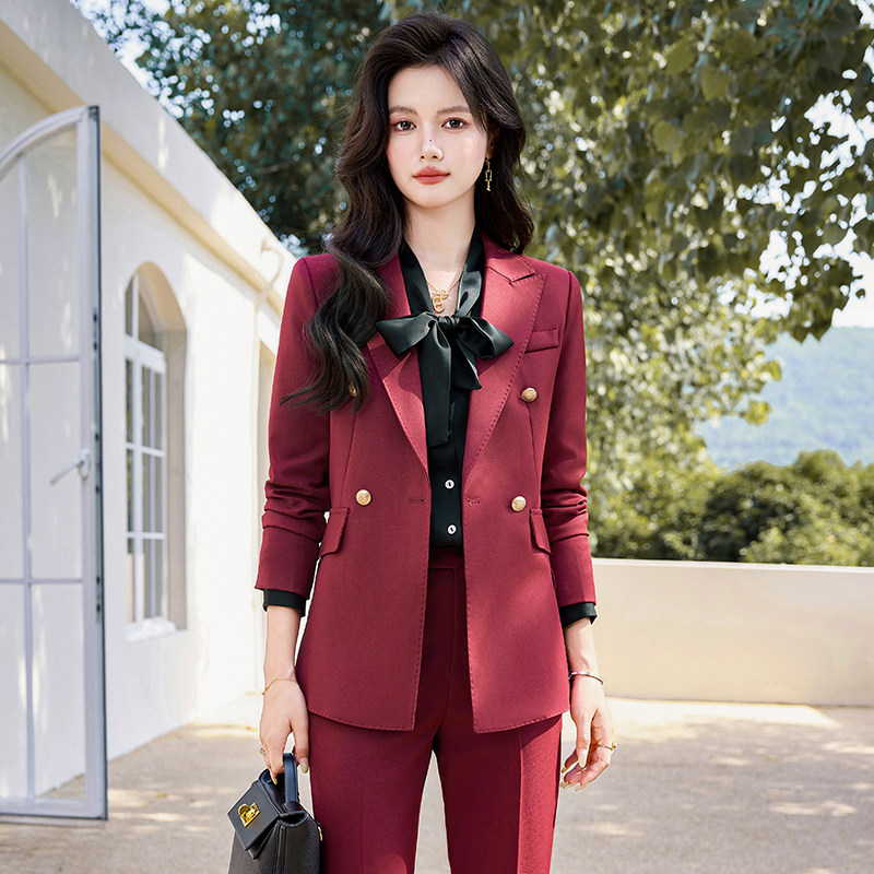 高端职业西装套装女士正装2025新款秋冬气质女神范职场西服工作服