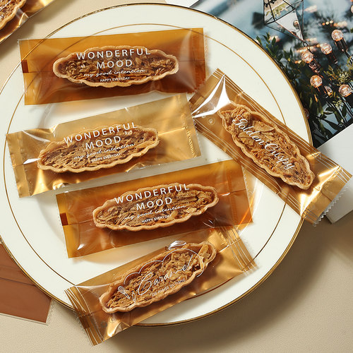金色糯米船包装袋焦糖杏仁饼干盒
